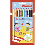 STABILO crayon de couleur Trio long, corps large, tui de 12