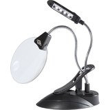 WEDO loupe de table avec lampe LED, avec serre-joint, noir