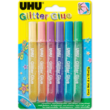 UHU colle scintillante glitter Glue Shiny, contenu:6 x 10 ml