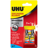 UHU colle instantane minis GEL, 3 tubes de 1 g