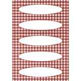 HERMA tiquette de cuisine carreau Vichy, 76 x 23 mm, rouge