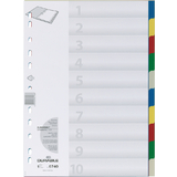 DURABLE intercalaires en plastique, A4, PP, 10 touches