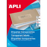 APLI etiquettes translucides, 48,5 x 25,4 mm