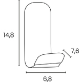 UNiLUX Patre "STEELY", magntique, gris fonc