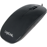 LogiLink souris optique, plat, avec fil, noir