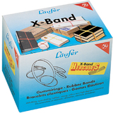 Lufer elastiques en x dans un carton - 500 g, 250 x 25 mm,