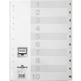 DURABLE intercalaires en plastique, numrique, A4,10 touches