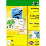 sigel cartes 2 volets, a5 (A4), 185 g/m2, extra blanc