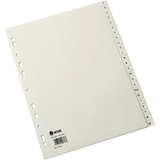 HETZEL intercalaires en plastique, A-Z, A4, PP, gris, 20