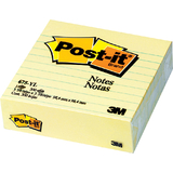 Post-it bloc-note adhsif XL, lign, 100 x 100 mm, jaune