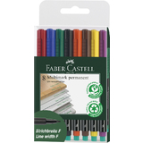 FABER-CASTELL marqueur permanent multimark F, étui de 8
