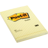 Post-it bloc-note adhsif, 102 x 152 mm, quadrill, jaune