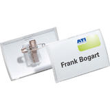 DURABLE porte-badge Click Fold, avec pince combi, 75 x 40 mm