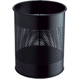 DURABLE corbeille METAL, ronde,15 litres, noir