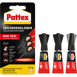 Pattex colle instantane mini TRIO, 3 tubes de 1 g,