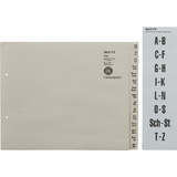 LEITZ Tauenpapier-Register, A-Z, fr 8 Ordner, grau