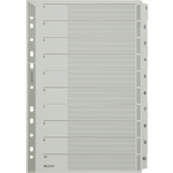 LEITZ intercalaires en carton mylar, chiffres, A4, 1-10,gris