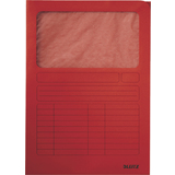 LEITZ chemise  fentre, format A4, carton, rouge, 160 g/m2
