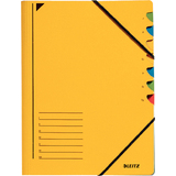 LEITZ chemise trieur, A4, carton, 7 compartiments, jaune