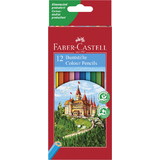 FABER-CASTELL crayons de couleur hexagonaux CASTLE, tui en