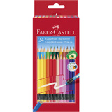 FABER-CASTELL crayon de couleur gommable, tui carton de 24