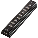 LogiLink hub USB 2.0 avec bloc d'alimentation, noir, 10