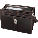 Alassio porte-documents "MONACO", cuir, marron fonc