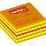 Kores bloc-note cube, 75 x 75 mm, couleurs fluo, 5 couleurs