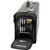 Alassio valise pour pilotes "VERONA", cuir, noir