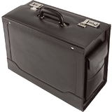 Alassio valise pour pilotes "ANCONA", cuir, noir