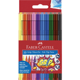 FABER-CASTELL stylo feutre grip COLOUR MARKER, tui de 10