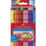 FABER-CASTELL stylo feutre grip COLOUR MARKER, tui de 20