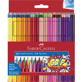 FABER-CASTELL stylo feutre grip COLOUR MARKER, tui de 30