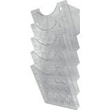 helit porte-brochures mural "the grid wall", transparent
