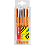 STABILO stylo roller worker medium, tui de 4