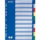 LEITZ intercalaires en plastique, blanc, A4, 10 touches