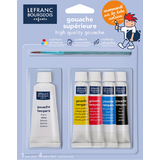 LEFRANC bourgeois Gouache en tube, set de 5 tubes assortis