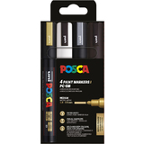 POSCA marqueur  pigment PC5M, tui de 4, assorti