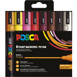 POSCA marqueur  pigment PC5M, tui de 8, couleurs chaudes