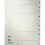 LEITZ intercalaires en papier naturel, numrot, format A4