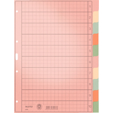 LEITZ intercalaires en papier naturel, blanc, A4, 10 touches
