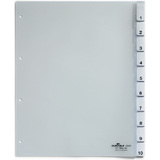 DURABLE intercalaires en plastique, A4, 10 touches, transp.