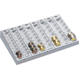 WEDO monnayeur monobloc avec 8 ranges amovibles, gris