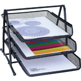 WEDO corbeille  courrier Office, 3 compartiments, noir