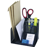 WEDO multipot Office, 4 compartiments, noir, fil mtallique