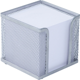 WEDO bloc cube avec botier "Office", fil mtallique, argent