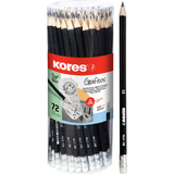 Kores crayon "GRAFITOS", duret: HB, triangulaire, 72 pices
