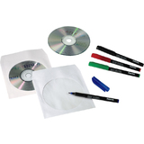 hama pochette papier pour 1 CD/DVD, 100 pices, blanc