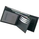 Alassio portefeuille combin, cuir nappa, noir