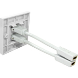 LogiLink Bote de raccordement, 2 x HDMI, blind, blanc